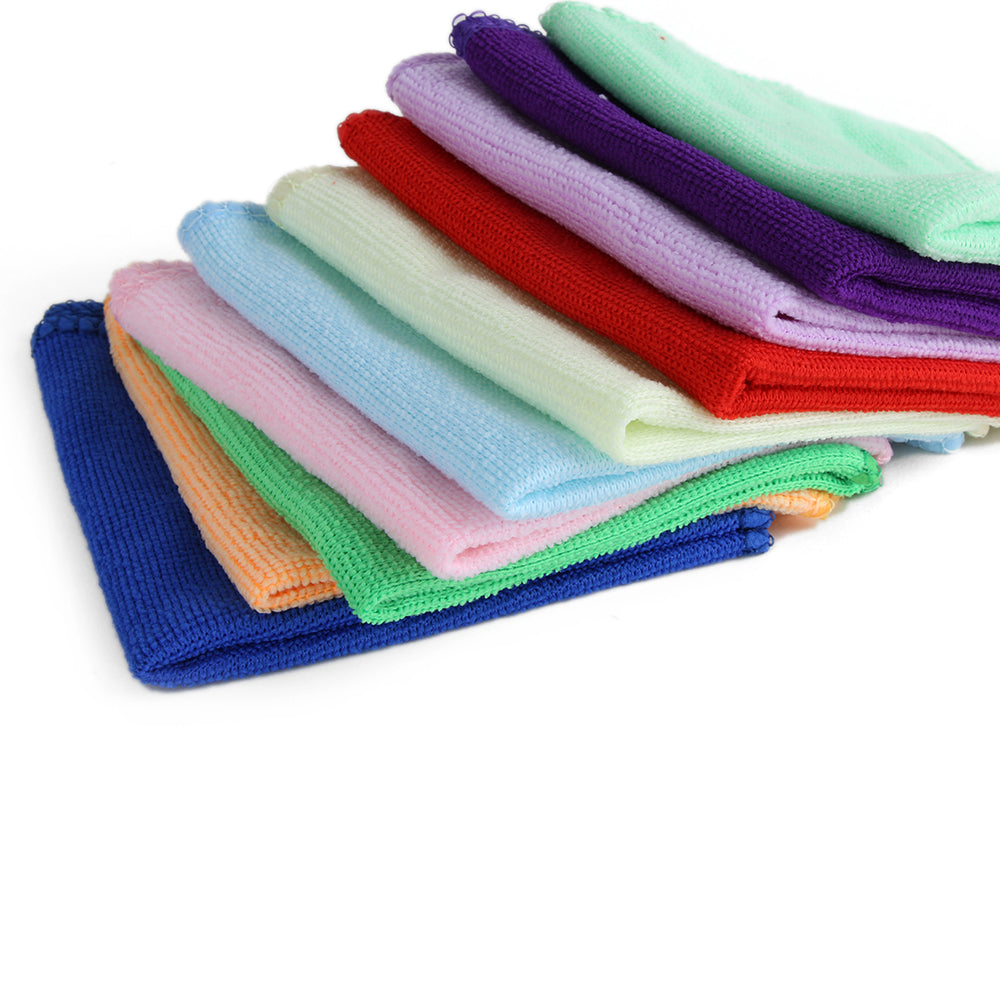 10PCS Ultra Soft Microfiber Towel Car Washing Cloth for Car Polish& Wax Car Care Styling Cleaning Microfibre 25*25cm